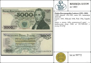 Poland, 5,000 zloty, 1.06.1982