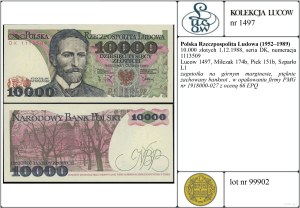 Poland, 10,000 zloty, 1.12.1988