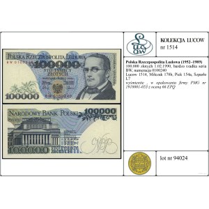 Polska, 100.000 złotych, 1.02.1990