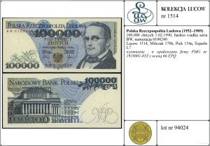 Poland, 100,000 zloty, 1.02.1990