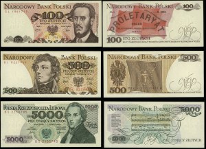 Poland, set of 3 banknotes, 1979-1986