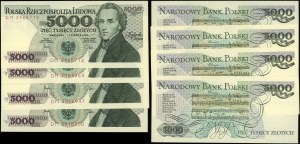 Poland, set: 4 x 5,000 zloty, 1.06.1982