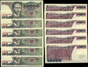 Poland, set: 6 x 10,000 zlotys, 1.12.1988