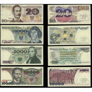 Polska, zestaw 4 banknotów, 1982-1988
