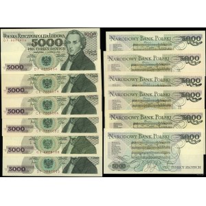 Polska, zestaw: 6 x 5.000 złotych, 1982-1988