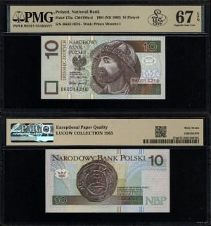 Poland, 10 zloty, 25.03.1994