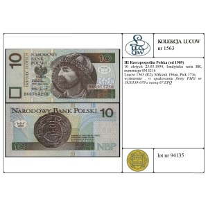 Polska, 10 złotych, 25.03.1994
