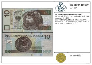 Poland, 10 zloty, 25.03.1994