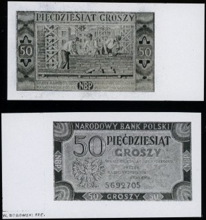 Poland, set: 2 x copy of 50 groszy banknote design, 1.07.1948