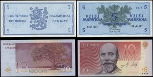 Estonia, set of 5 banknotes, 1963-2007