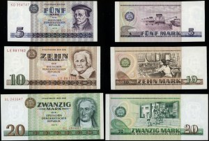 Germany, set of 5 banknotes