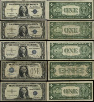United States of America (USA), set of 5 banknotes, 1928-1935