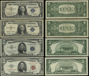 United States of America (USA), set of 4 banknotes, 1953-1963