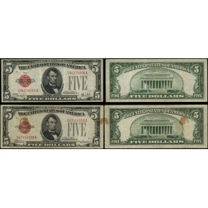 Stany Zjednoczone Ameryki (USA), zestaw: 2 x 5 dolarów, 1928, Red Seal