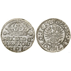 Polska, grosz, 1614, Kraków
