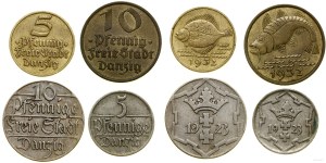 Poland, set: 2 x 5 fenigs (1923 and 1932) and 2 x 10 fenigs (1923 and 1932), Berlin