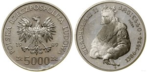 Poland, 5,000 zloty, 1989, Warsaw