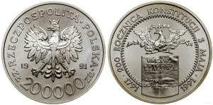 Poland, 200,000 zloty, 1991, Warsaw