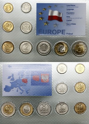 Poland, set of circulation coins, 1994-2002, Warsaw