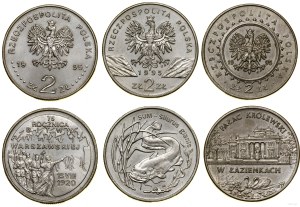 Poland, 3 x 2 gold set, 1995, Warsaw