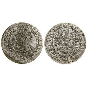 Śląsk, 3 krajcary, 1668 CB, Brzeg