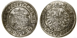 Silesia, 6 krajcars, 1673, Brzeg