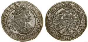Silesia, 6 krajcars, 1676, Wrocław