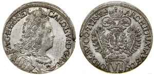 Austria, 6 krajcars, 1728, Hall