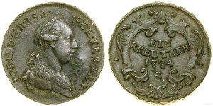 Austria, 1 krajcar, 1774 S, Smolnik