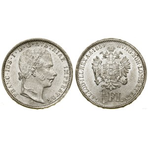 Austria, 1/4 florena, 1859 A, Wiedeń
