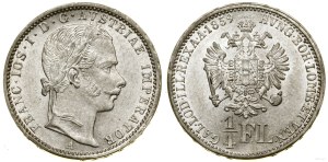 Austria, 1/4 florin, 1859 A, Vienna