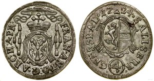 Austria, 4 krajcars (batzen), 1724, Salzburg