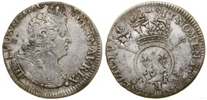 France, 1/4 écu aux insignes, 1702
