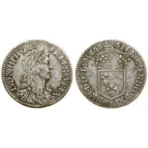 Francja, 1/5 écu, 1662 A, Paryż