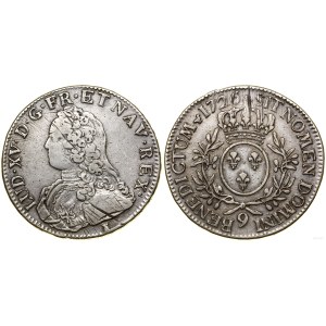 Francja, écu aux lauriers, 1726 9, Rennes