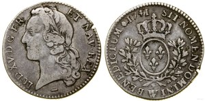 France, 1/5 écu au bandeau, 1741 W, Lille
