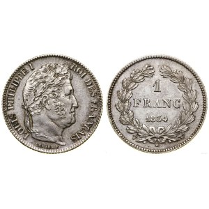 Francja, 1 frank, 1834 W, Lille