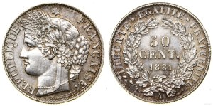 France, 50 centimes, 1881 A, Paris