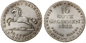 Germany, 16 gute pennies, 1828, Hanover