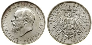 Germany, 3 marks, 1914 D, Munich