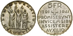 Switzerland, 5 francs, 1941, Bern