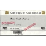 France. Fnac Cheque for 200 Francs 1990s