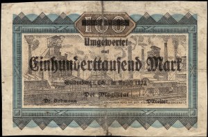 Poland. Wałbrzych 100000 Marek 1923 Overprint 100 Mark 1922