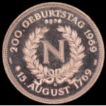 Germany. 1980s Medal Napoleon I .999 Silver