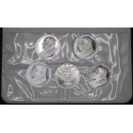 Medals. Set of 5 Silver Medals - 47,25 Grams Pure Silver Total With Regina Poloniae