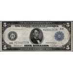 United States of America. 1914 5 Dollars Federal Reserve Note