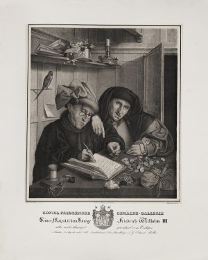 Quentin MASSYS (1466-1530), Jews counting gold coins, 1830s.
