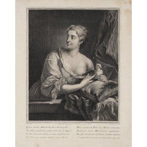 Jacques CHEREAU (1688-1776), Piękność z gołąbkiem, lata '40-50 XVIII w.
