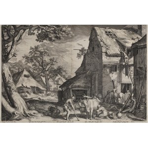 Jan SAENREDAM (1565-1607), Ojciec wskazuje na syna marnotrawnego, ok. 1598-1607