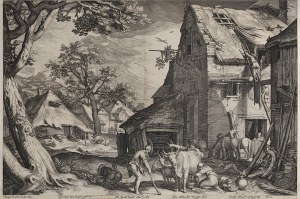 John SAENREDAM (1565-1607), Father points to the prodigal son, ca. 1598-1607